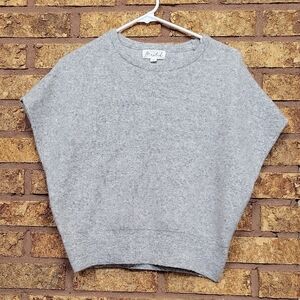 Marled Women's Light Gray Crew Neck Sleeveless Sweater Size Small